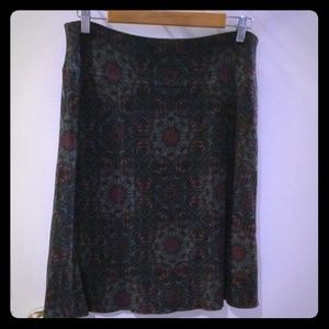 Colorful A-line knee length skirt